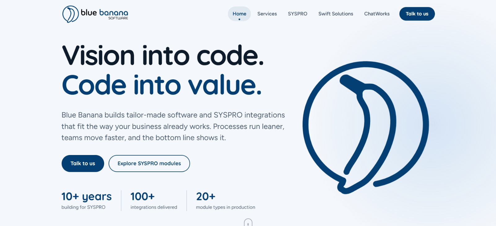 Blue Banana Software on desktop