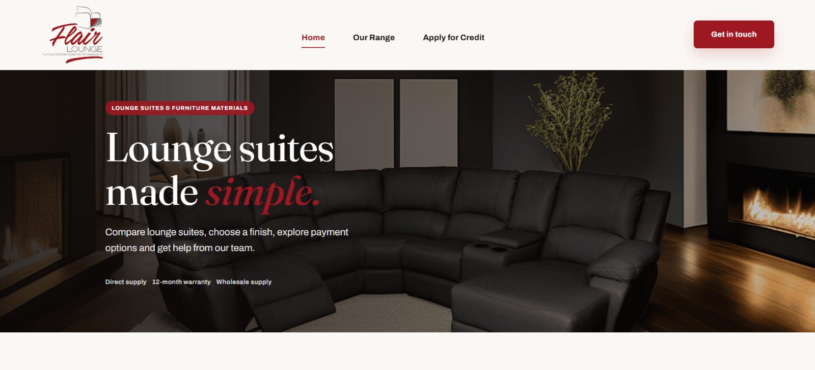 Flair Lounge on desktop
