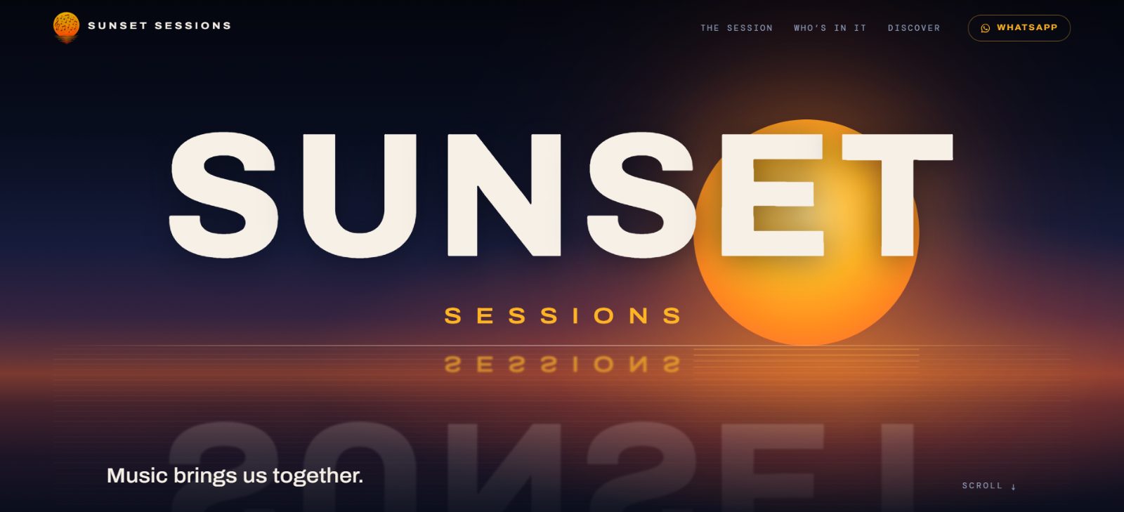 Sunset Sessions on desktop